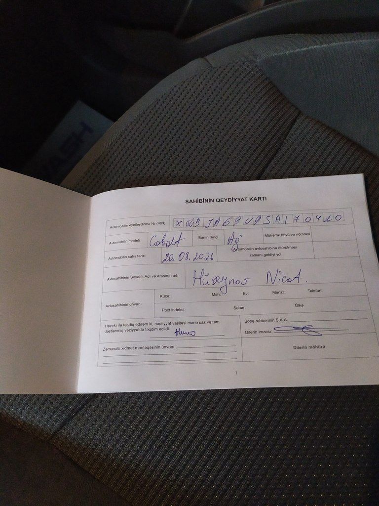 Chevrolet Cobalt, 1.5 L, 2026 il, yeni — Avtomobillər, Şirvan (11)