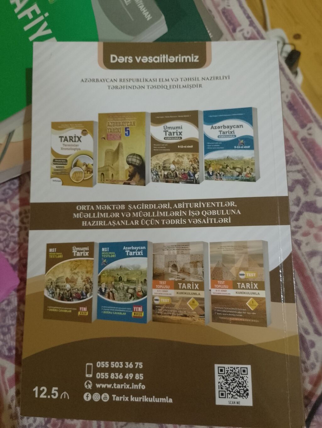 Məhsul: “Ümumi Tarix – Kurikulumla” dərs vəsaiti (6–11-ci sinif) — Kitablar və jurnallar, Bakı