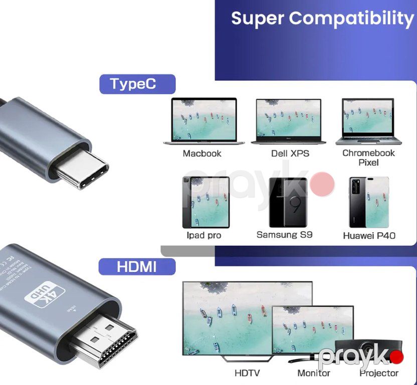 Kabel "Typec to HDMI 4K60Hz" — Periferik cihazlar, Bakı (5)