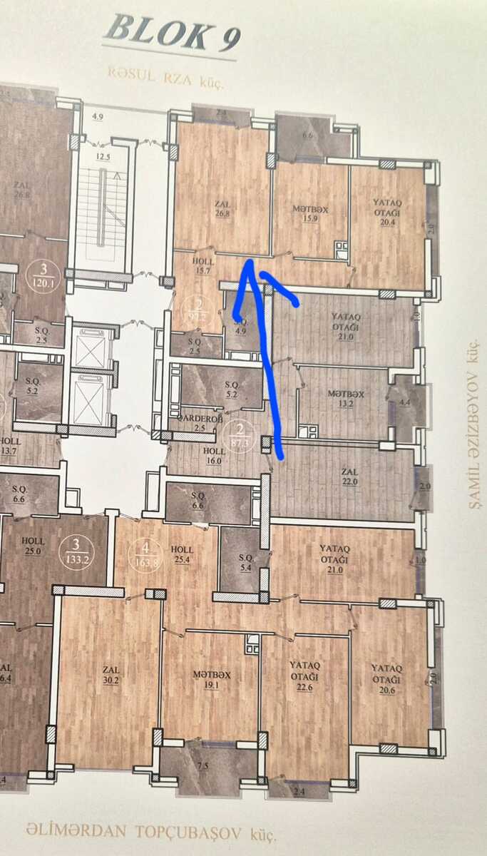 Satılır 2 otaqlı yeni tikili 97 m² — Mənzil, Bakı (4)