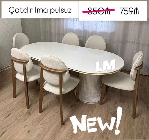 Möhtəşəm masa dəstləri (masa + 6stul) Endirim edildi 959 azn yox 759 — Bakı