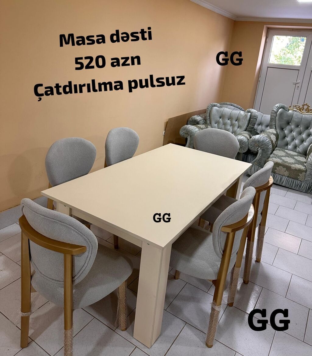 Yeni və Sifarişlə Masa dəsti 520 azn Rəng secimi var Çatdirilma pulsuz — Mebel, Bakı