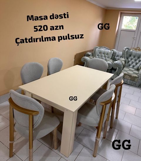 Yeni və Sifarişlə Masa dəsti 520 azn Rəng secimi var Çatdirilma pulsuz — Bakı