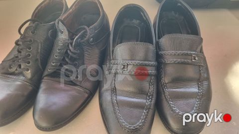 İki cüt kişi ayaqqabısı – klassik qara rəng - Model 1: Şnurbağlı — Bakı