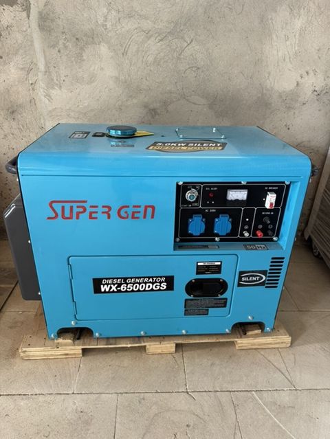 Super GEN WX-6500DGS dizel generator - Güc: 5.0 kW (etiketdə “5.0KW