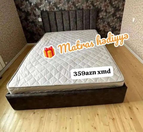 Mebel dəsti – yumşaq başlıqlı və yüksək bortlu taxta karkaslı iki — Bakı