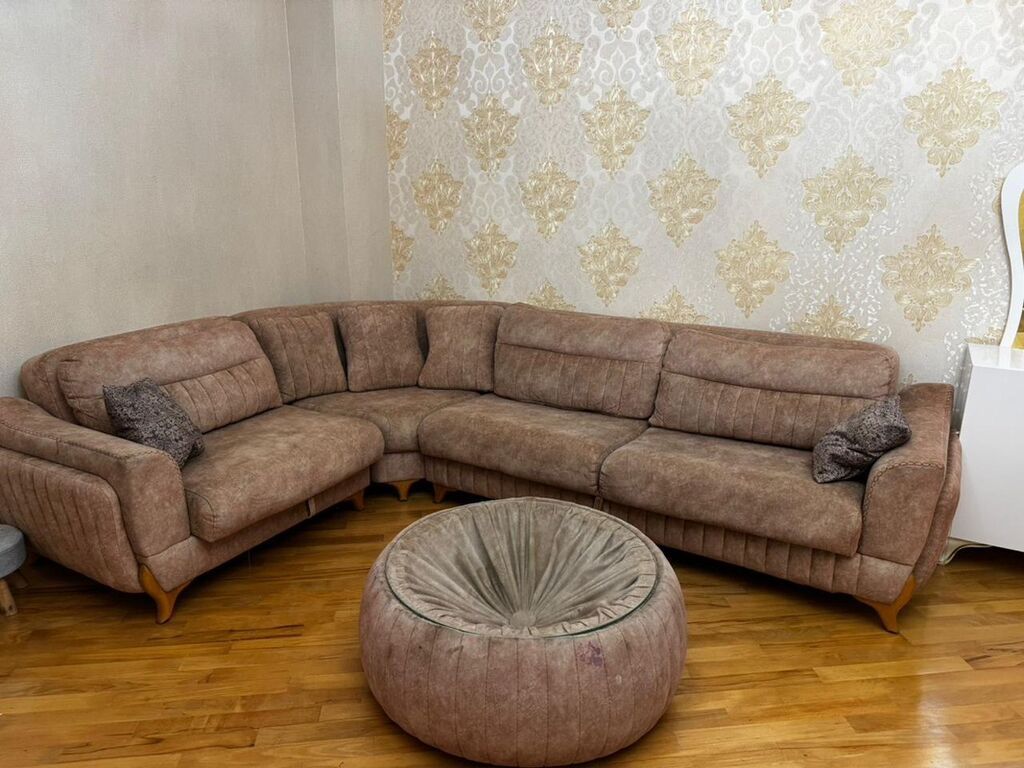 Künc divan dəsti-İkinci əl.Ləkələri var qiymətdə razılaşmaq olar — Mebel, Bakı (4)