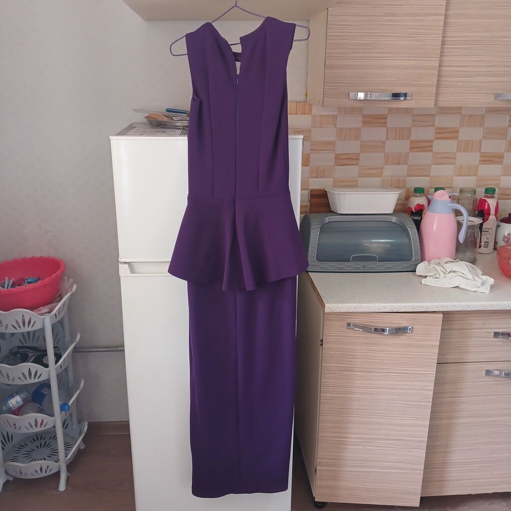 Bənövşəyi rəngdə uzun ziyafət kombinezonu - Model: qolsuz, uzun paça — Bişirmə qabları, Bakı (2)