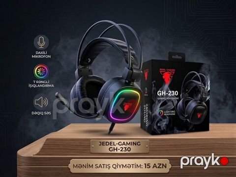 Jedel-gamıng GH-230 qulaqlıq-mikrofon - Oyun üçün nəzərdə tutulmuş