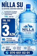 Nilla Su – 19 litrlik adi içməli su - Filtrizasiyadan keçmiş — Nilla — Qida məhsulları