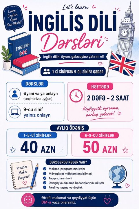 Xarici dil kursu, İngilis dili, Uşaqlar üçün — Ağdaş
