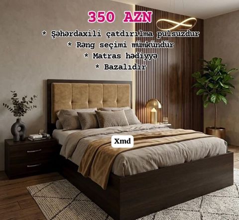 350 AZN Bazalı yataq dəsti: - Şəhərdaxili çatdırılma pulsuzdur - Rəng — Bakı