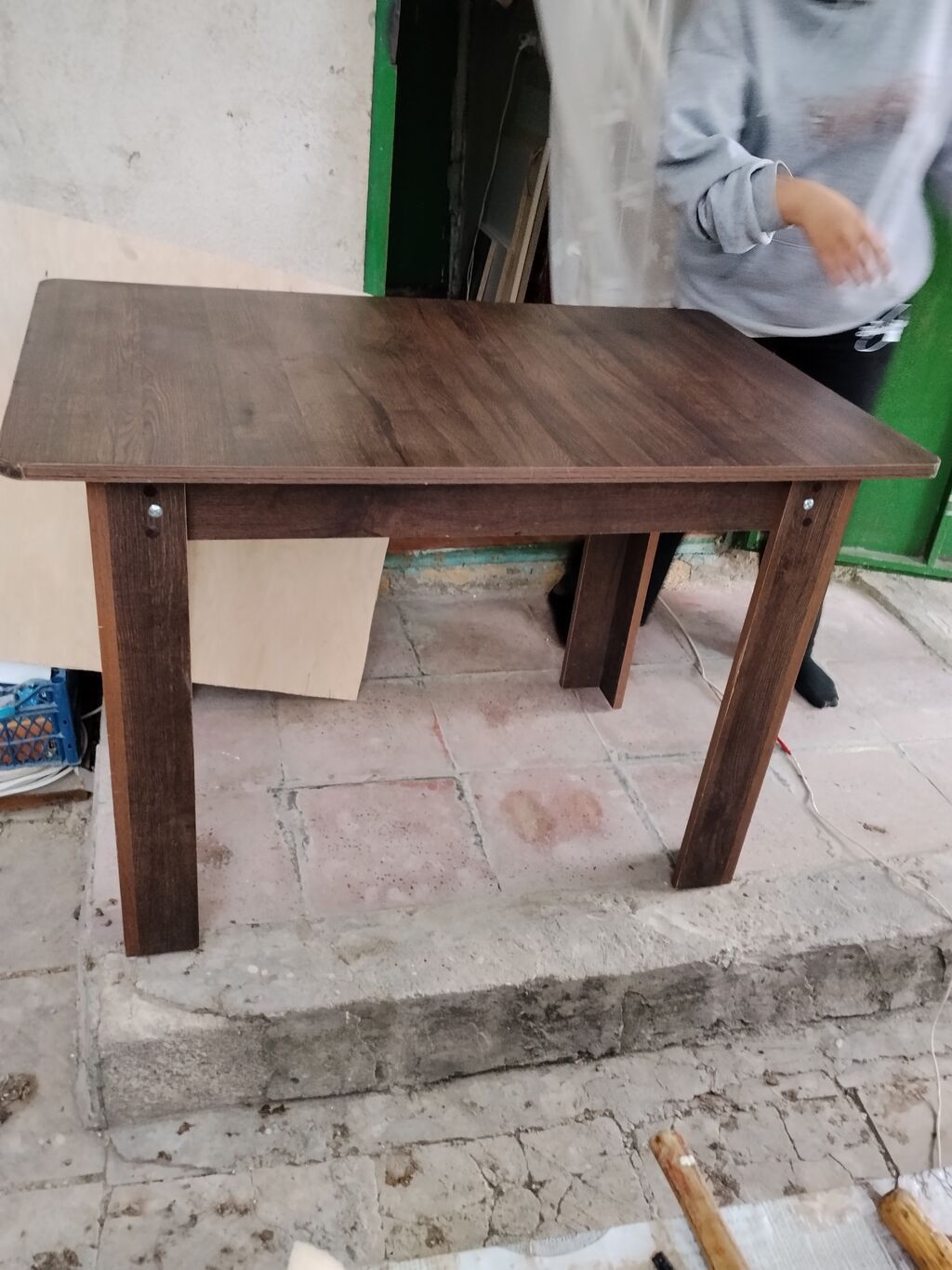 Taxta masa – klassik dizayn, tünd qoz rəngi - Material: masif/taxta — Mebel, Pirəkəşkül (3)
