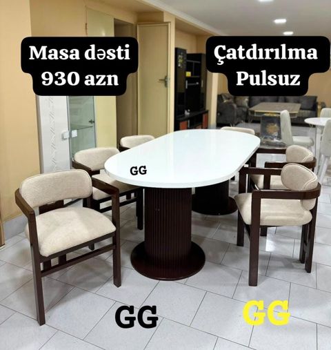 Masa dəsti – 930 AZN Çatdırılma pulsuz - Müasir dizaynlı yemək — Bakı