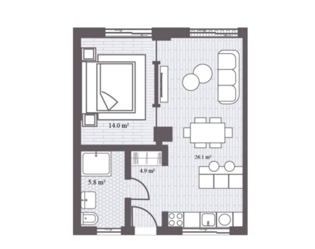 Satılır 2 otaqlı yeni tikili 59.6 m² — Mənzil, Bakı (8)