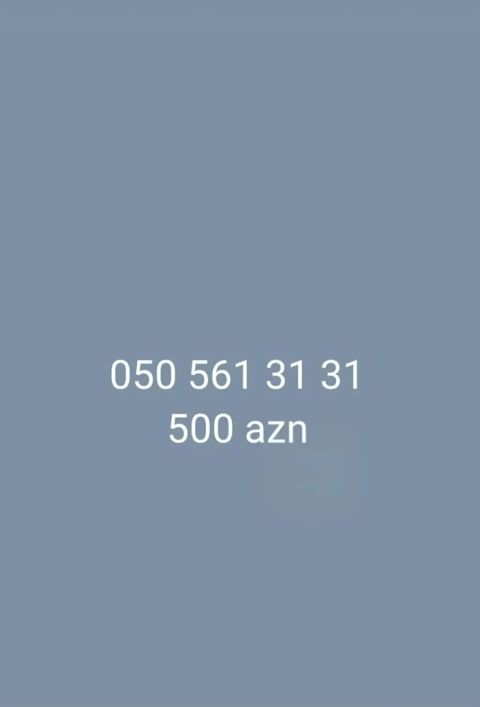 Xüsusi nömrə satılır: 050 561 31 31 Azercell nömrə pakovkada — Bakı