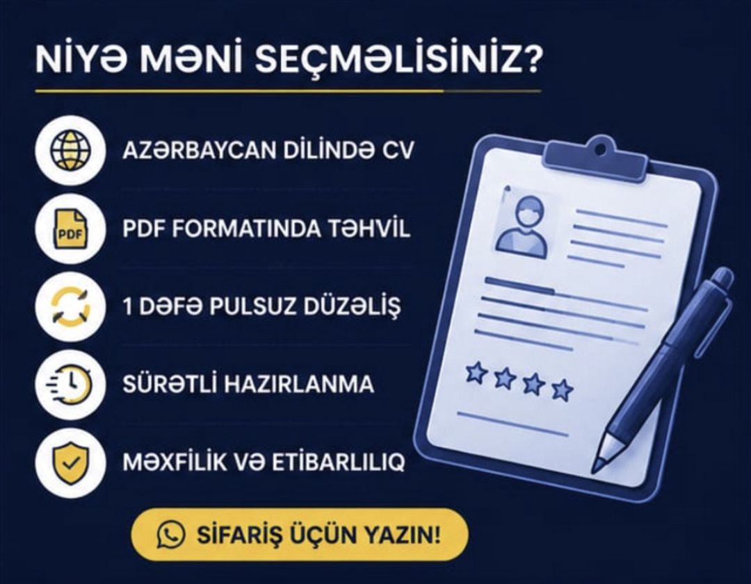 Peşəkar CV hazırlanması — Xidmətlər, Bakı (4)