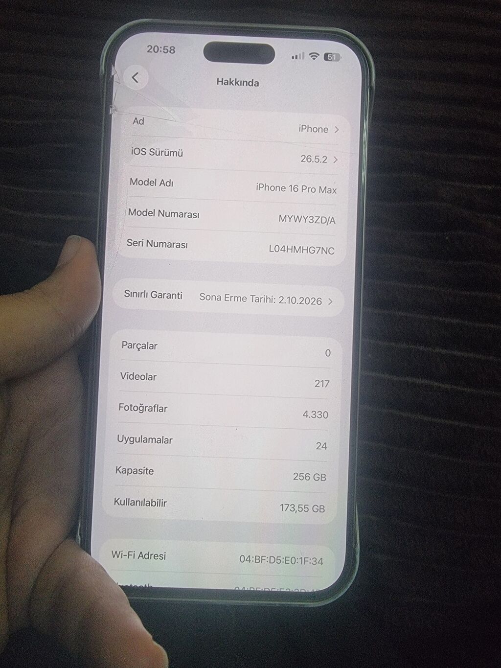 IPhone 16 Pro Max, 256 GB, Blue Titanium, Zəmanət — Apple iPhone, Xırdalan (2)