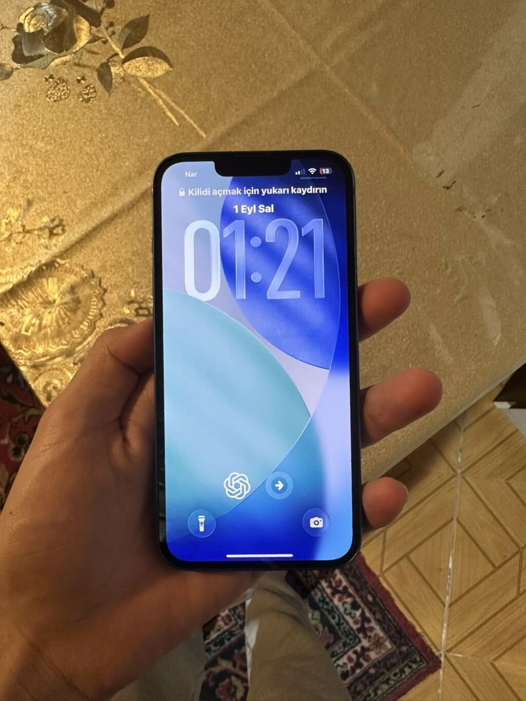 IPhone 13, 128 GB, Mavi, Barmaq izi, Face ID — Apple iPhone, Qazax (3)