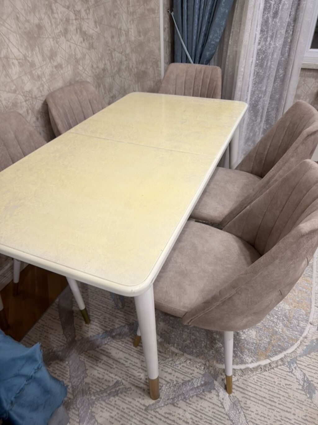Yemək otağı üçün masa və stul dəsti – Dəst: 1 ədəd masa + 6 ədəd stul — Mebel, Xırdalan (2)