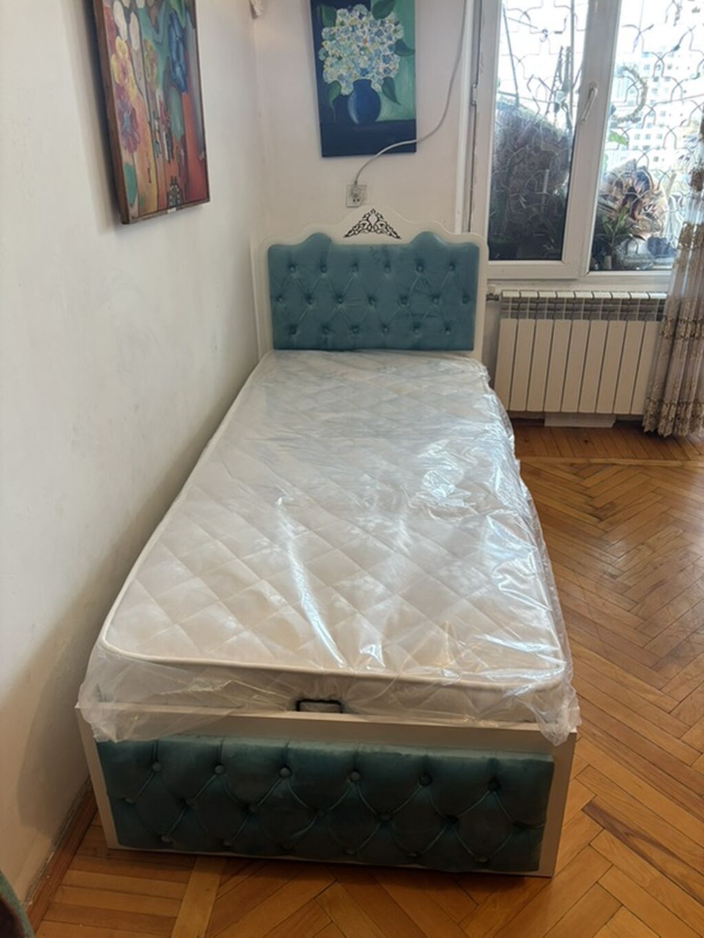 Yeni, Təknəfərlik çarpayı, Bazalı, Matras ilə, Siyirməsiz, Azərbaycan — Mebel, Bakı (3)