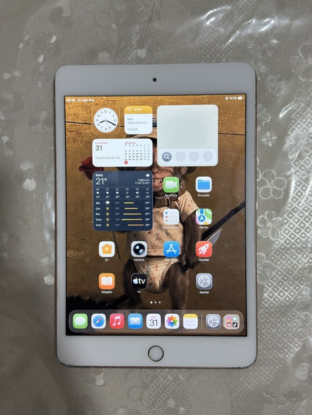 Apple iPad mini (5-ci nəsil) – 7.9" Retina ekran, Touch ID, qızılı — Elektronika, Bakı (3)