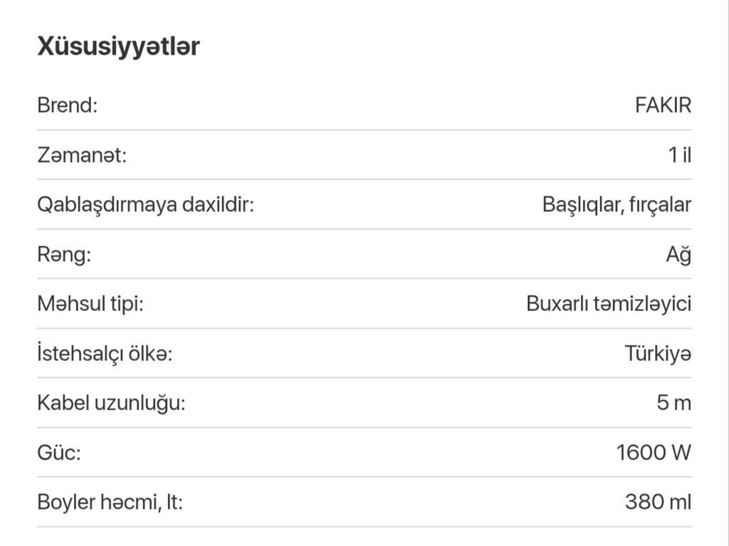 Fakir Starky Steam Mop buxarlı təmizləyici - 2-si 1-də sistem: döşəmə — Təmizlik üçün alətlər, Bakı (6)