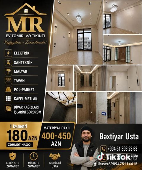MR Ev Təmiri və Tikinti – kompleks təmir və yenidənqurma xidməti — Sumqayıt