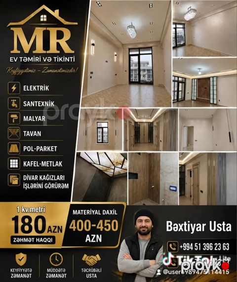 MR Ev Təmiri və Tikinti – kompleks təmir və yenidənqurma xidməti — Sumqayıt