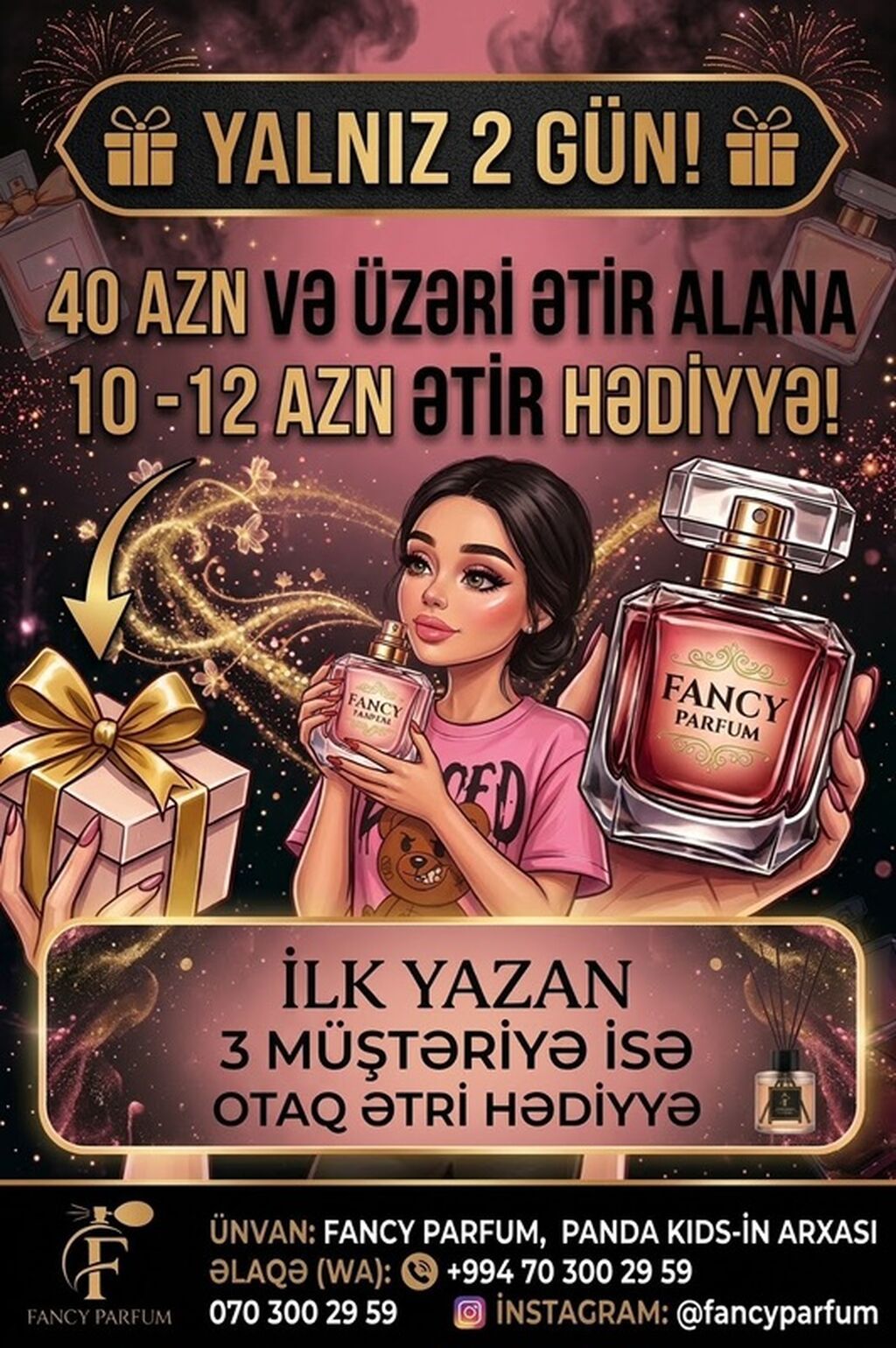 Fancy Parfum – xüsusi kampaniya - Yalnız 2 gün - 40 AZN və üzəri — Gözəllik və sağlamlıq, Bakı