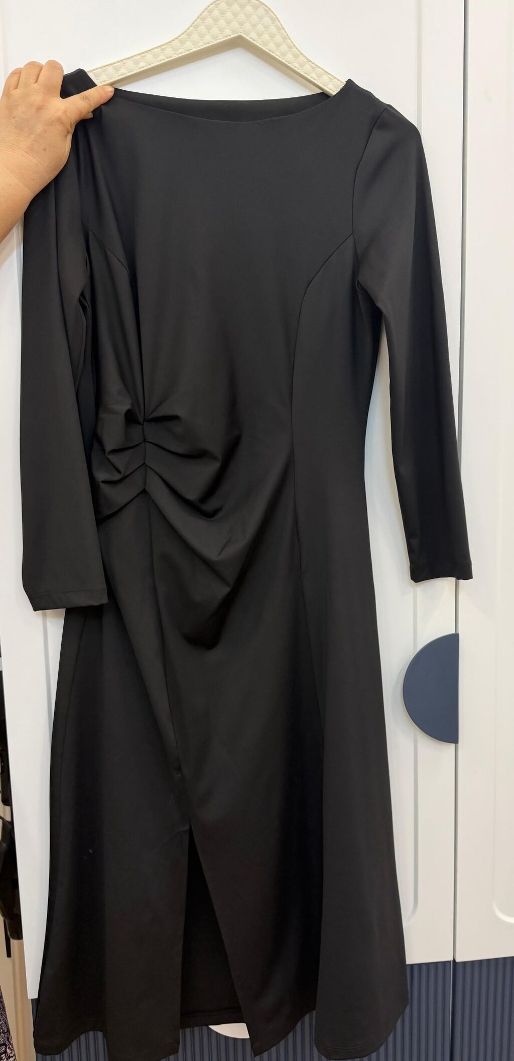Domena qadın donu - Rəng: qara - Model: asimmetrik ön kəsikli midi — Şəxsi əşyalar, Bakı