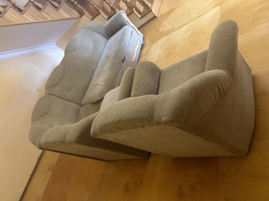 Künc divan və kreslo dəsti - Komplekt: 1 ədəd L formalı künc divan + — Mebel, Bakı (4)