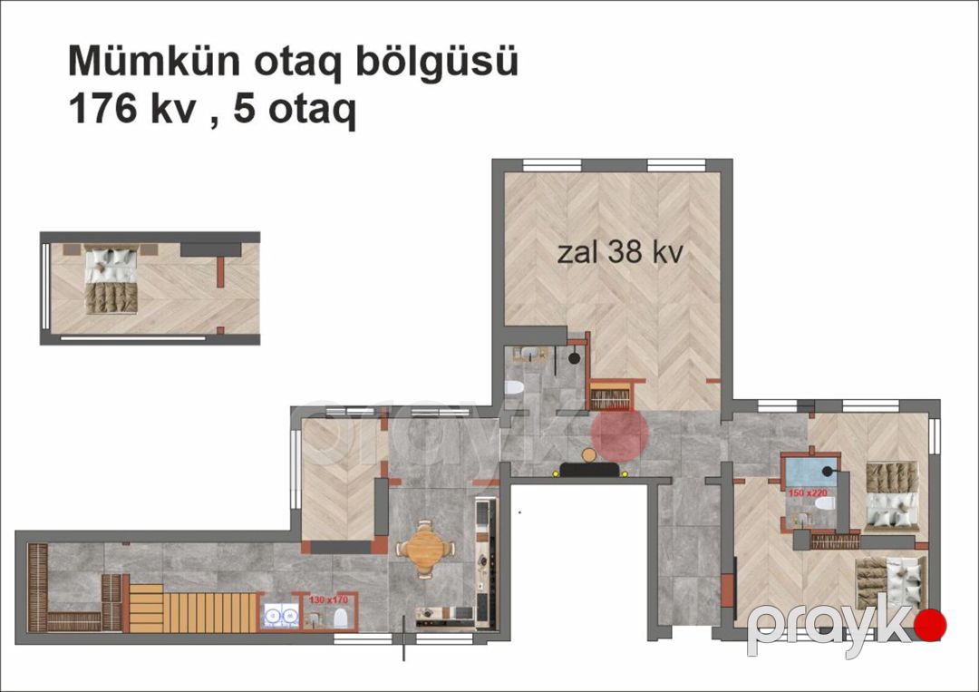 Satılır 5 otaqlı yeni tikili 176 m² — Mənzil, Bakı (10)