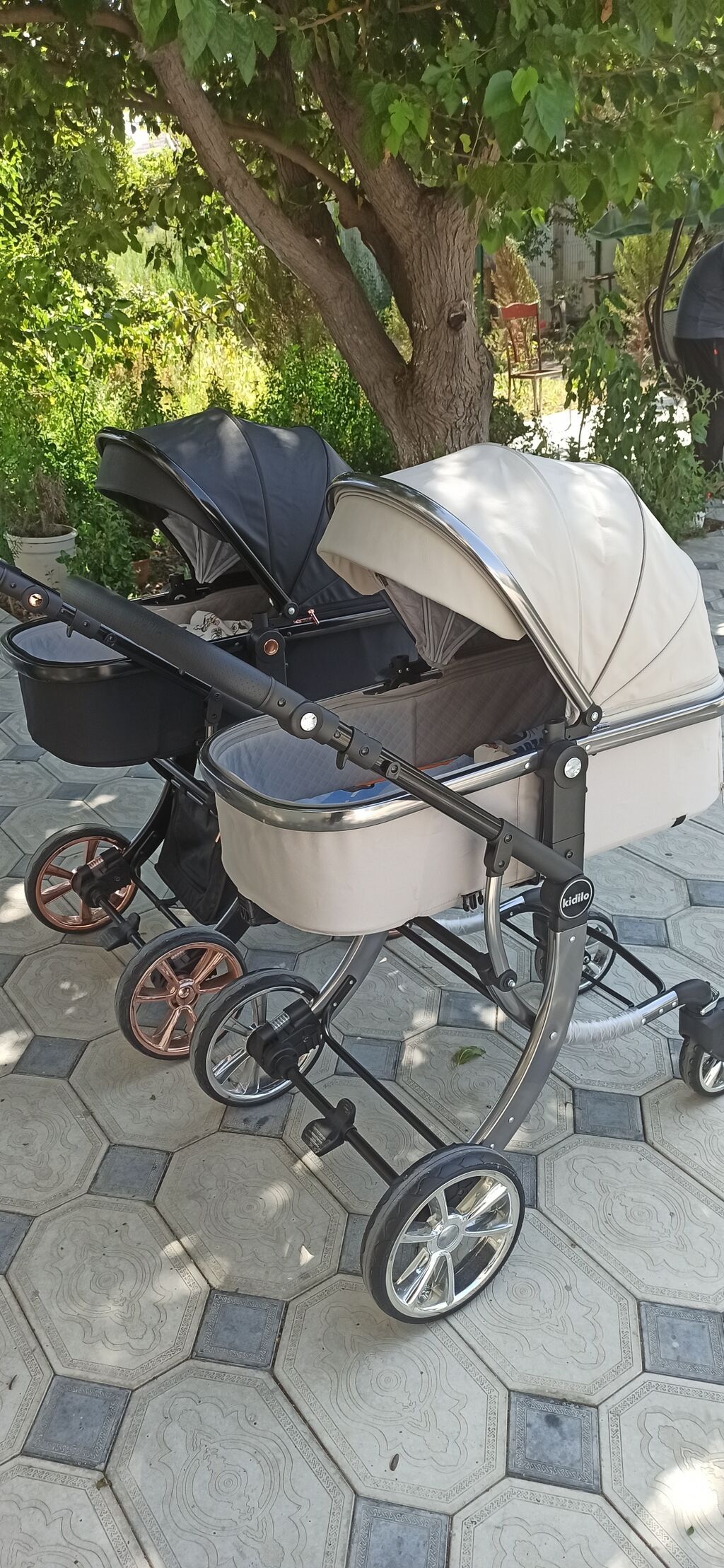 Uşaq arabası – Kidilo beşik tipli model iki ədəddir əkizlər ücündur — Arabalalar, Bakı (2)