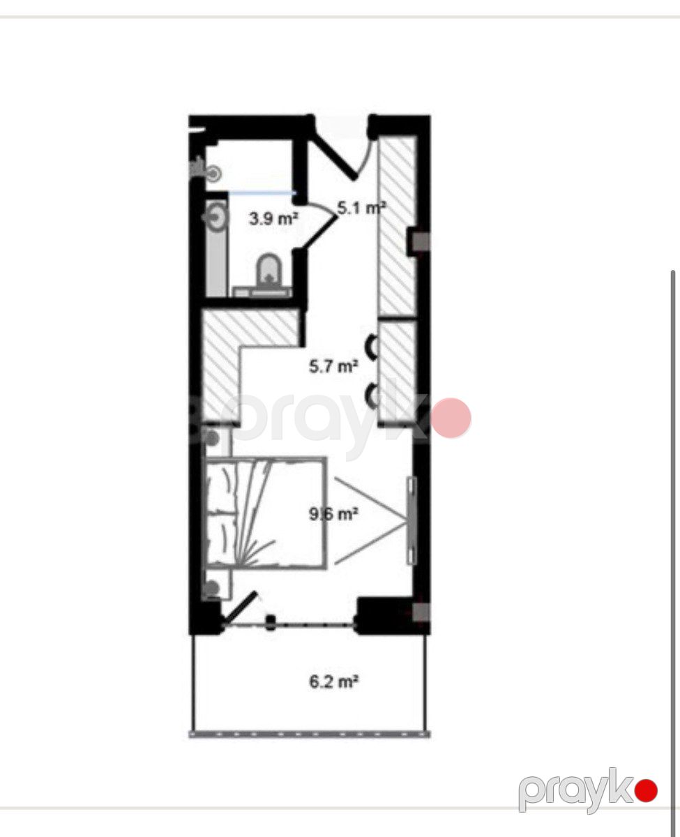 Satılır 1 otaqlı yeni tikili 37.4 m² — Mənzil, Bakı (5)