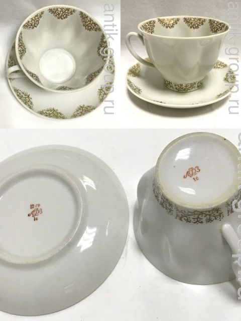 Çay dəsti, rəng - Ağ, Farfor, 1 nəfərlik — Bakı