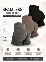 Seamless tikişsiz şortlar – ayaqları və ombaları qaldıran model — Şortlar