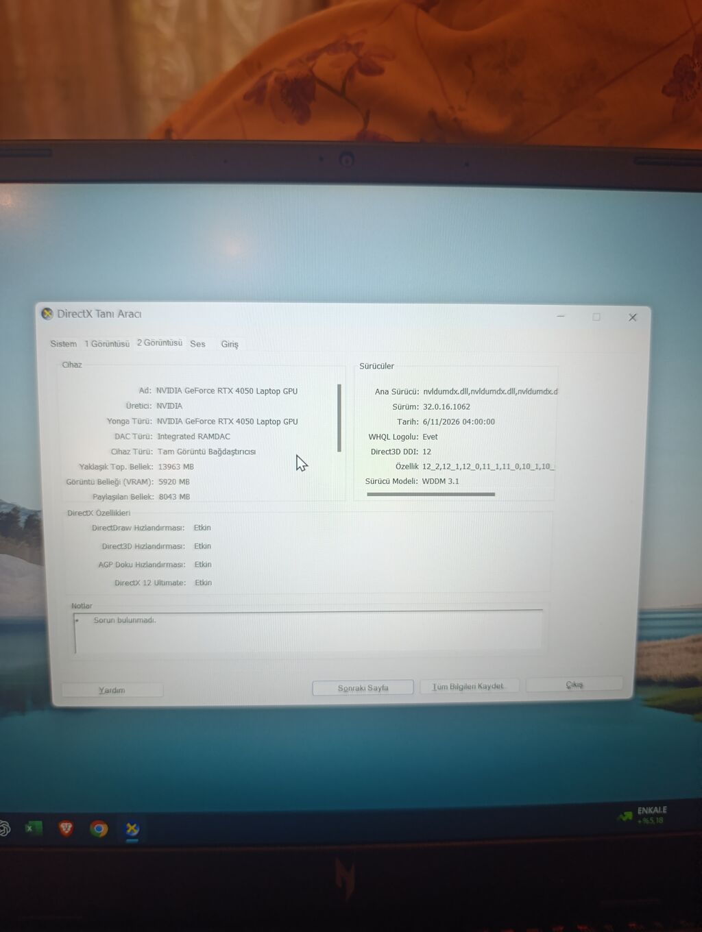 Acer Nitro V 15 oyun/iş notbuku + aksesuarlar.oyun oynamaq üçün — Acer, Masazır (7)