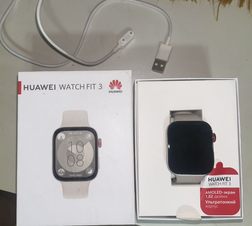 Məhsul: Huawei Watch Fit 3 ağıllı saat Ideal vəziyyətdədir,tam — Aksesuarlar, Bakı (3)