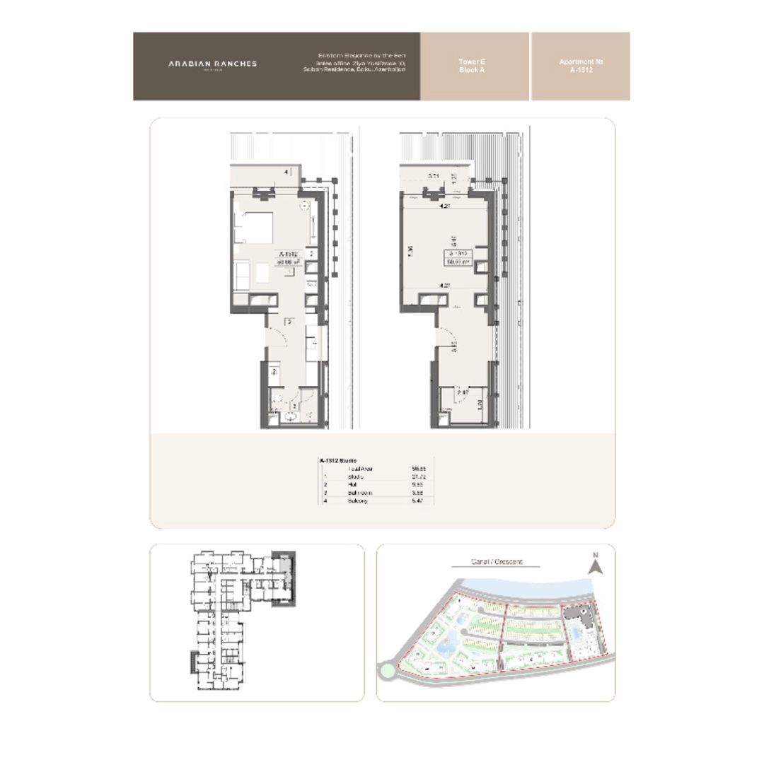 Satılır 1 otaqlı yeni tikili 50.7 m² — Mənzil, Bakı (8)