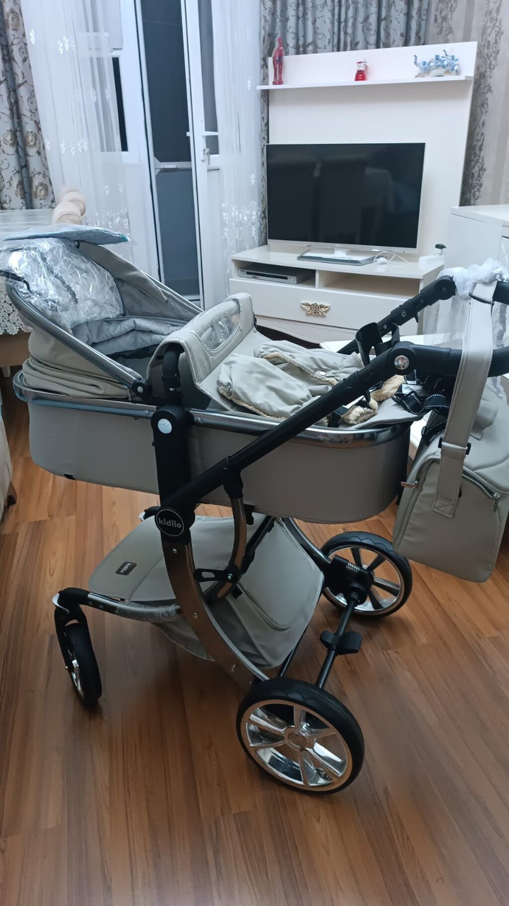 Uşaq arabası – Kidilo beşik tipli model iki ədəddir əkizlər ücündur — Arabalalar, Bakı (5)