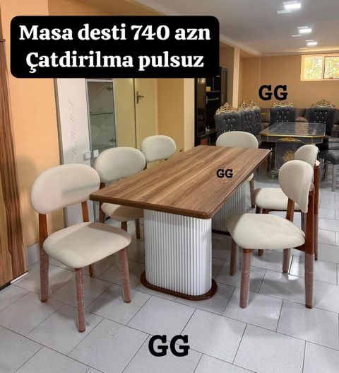 Yeni və Sifarişlə Masa dəsti 740_azn Masa 2×1 Rəng seçimi var Təhvil — Bakı