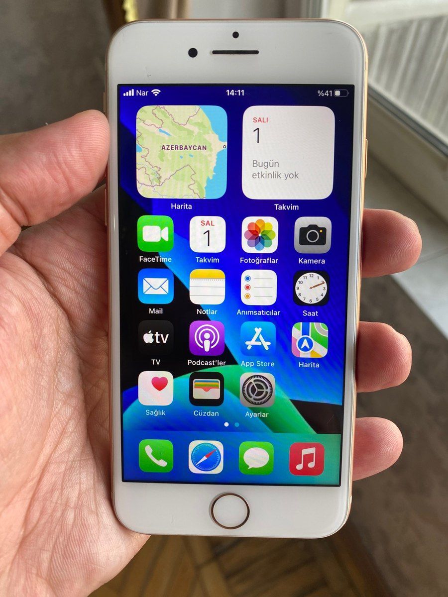 Apple iPhone 8 Gold 64GB — Smartfonlar, Bakı (2)