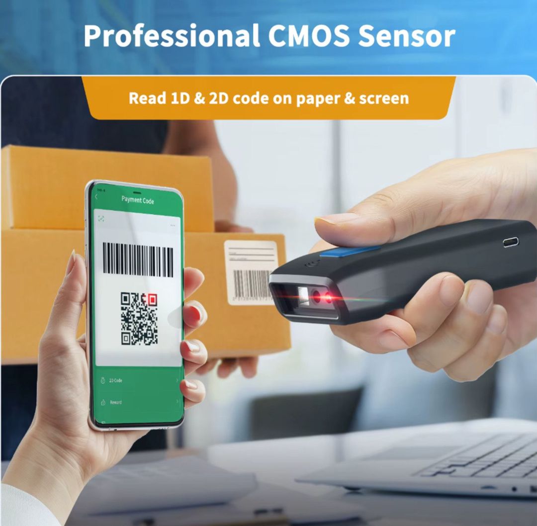 Mini Barkod oxuyucu 1D/2D bluetooth (barcode reader) — Biznes və avadanlıq, Bakı (4)