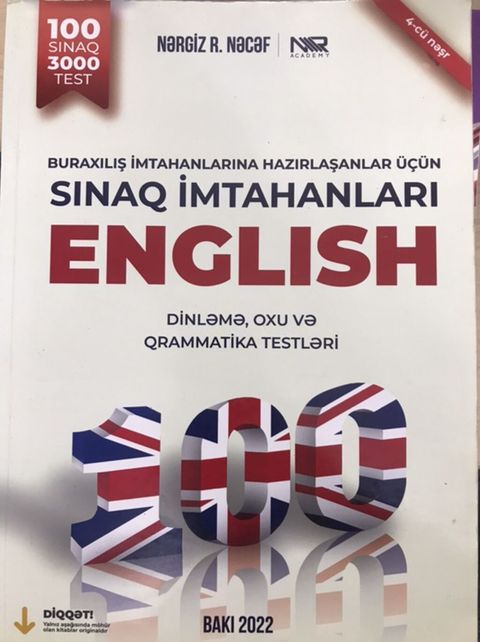 Məhsul: “Sınaq İmtahanları – English” (Nərgiz R. Nəcəf, NNR Academy) — Masazır
