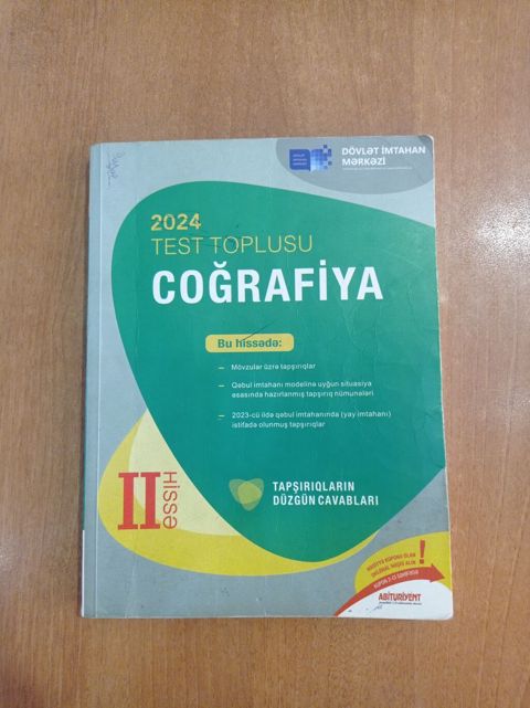 Coğrafiya 11-ci sinif, 2024 il — Bakı