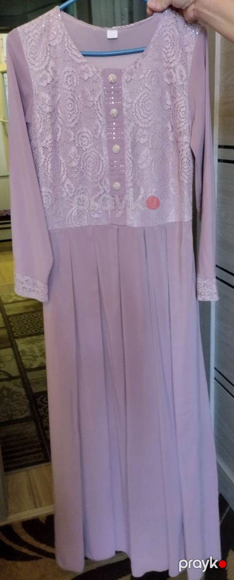 Uzun ziyafət/abiyə don - Rəng: açıq bənövşəyi (lilac) - Model: uzun