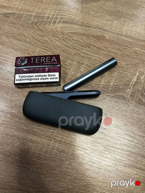 Iqos cihazı və Terea çubuqları üçün dəst - Rəng: tünd boz/qartımış