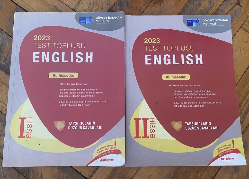 İngilis dili Testlər 11-ci sinif, DİM, 2-ci hissə, 2023 il — Kitablar və jurnallar, Bakı