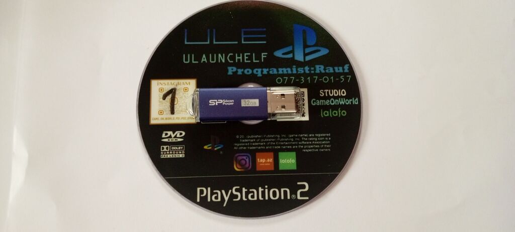 Sony PlayStation 2 Slim (PS2) oyun konsolu üstündə iki işlək pult 17 — Elektronika, Bakı (6)